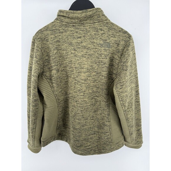 The North Face Jacket Womens Medium Green Sweater Full Zip Pockets - Picture 2 of 5